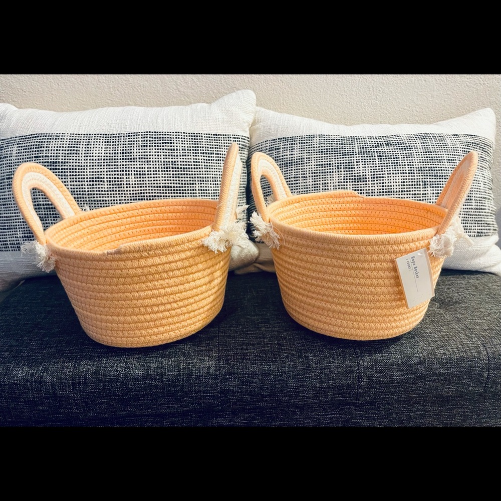 HP NEW Set of 2- Target Rainbow Rope Baskets - Picture 11 of 14